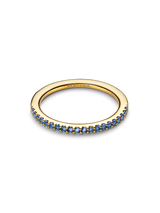 Anello Pavè Fascia Sottile Blu