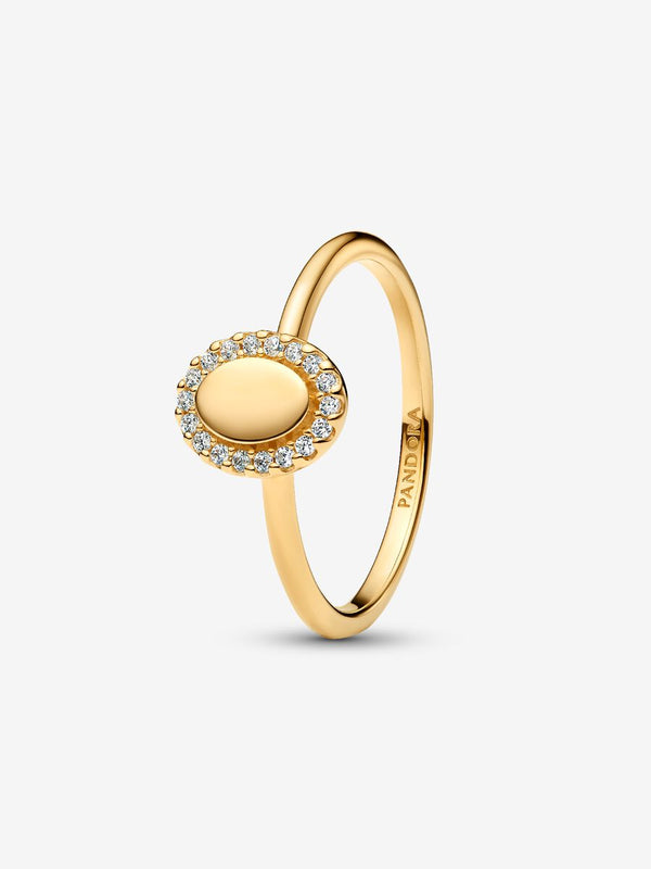 Anello Ovale e Pavè da incidere