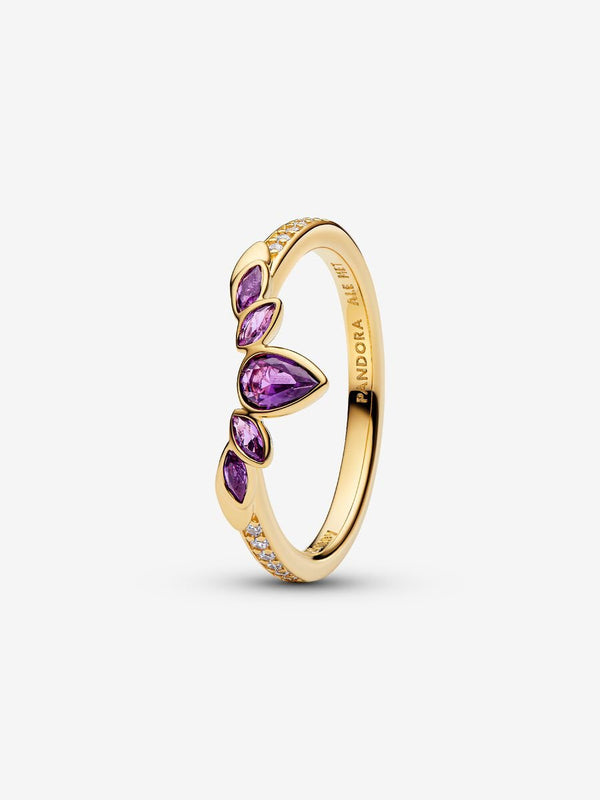Principesse Disney, Frozen, Anna, Anello Tiara Placcatura in Oro 14k