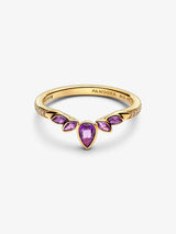 Principesse Disney, Frozen, Anna, Anello Tiara Placcatura in Oro 14k