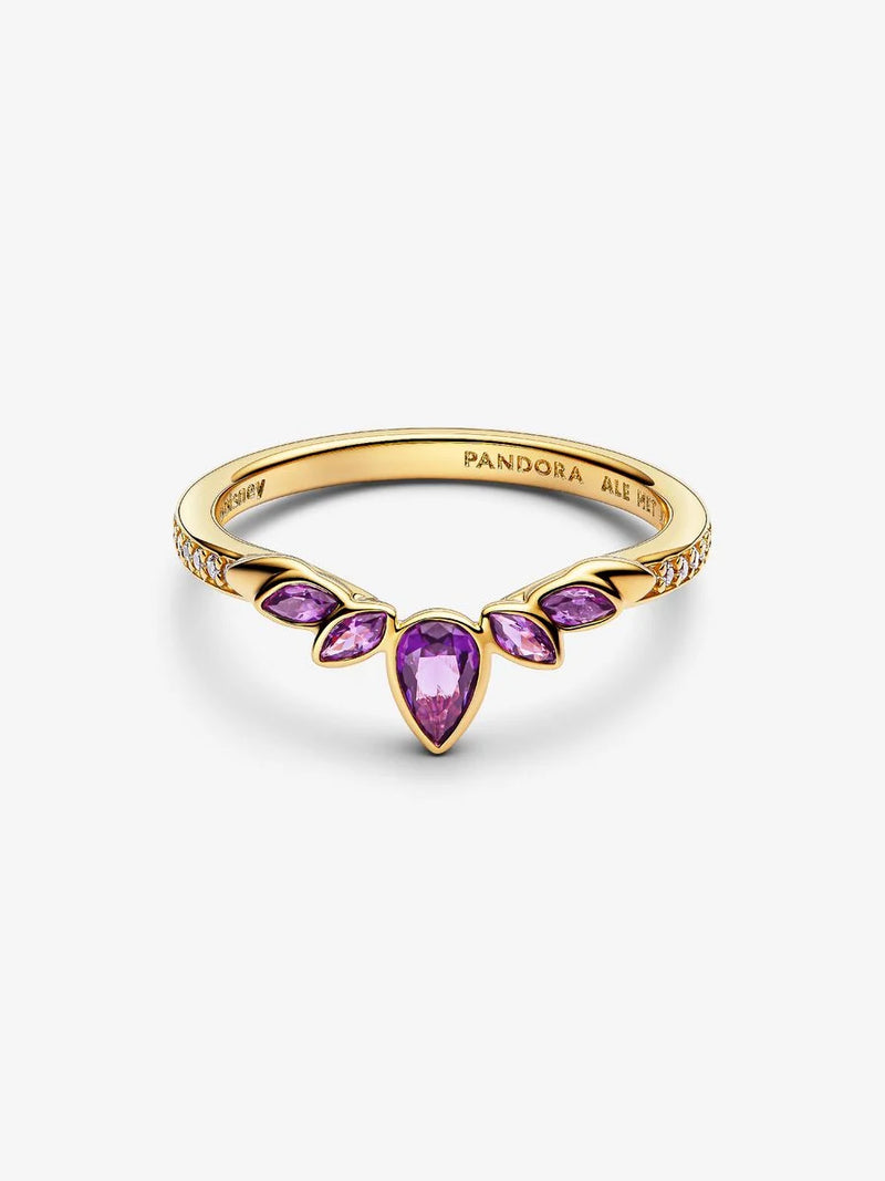 Principesse Disney, Frozen, Anna, Anello Tiara Placcatura in Oro 14k