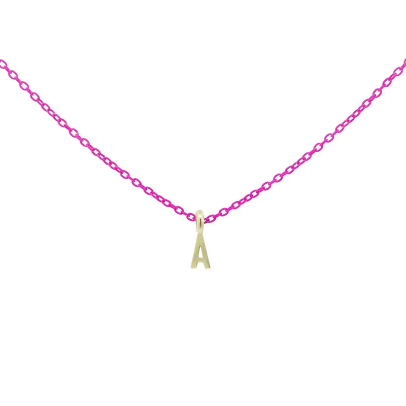 Girocollo Lettera Fucsia S Fluo - Gioielleria Fondente