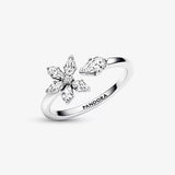 Anello Aperto Herbarium Fiore Luminoso - Gioielleria Fondente