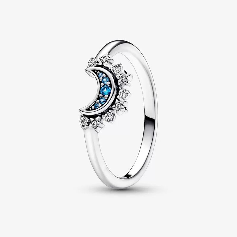 Anello Luna Pietre Blu - Gioielleria Fondente