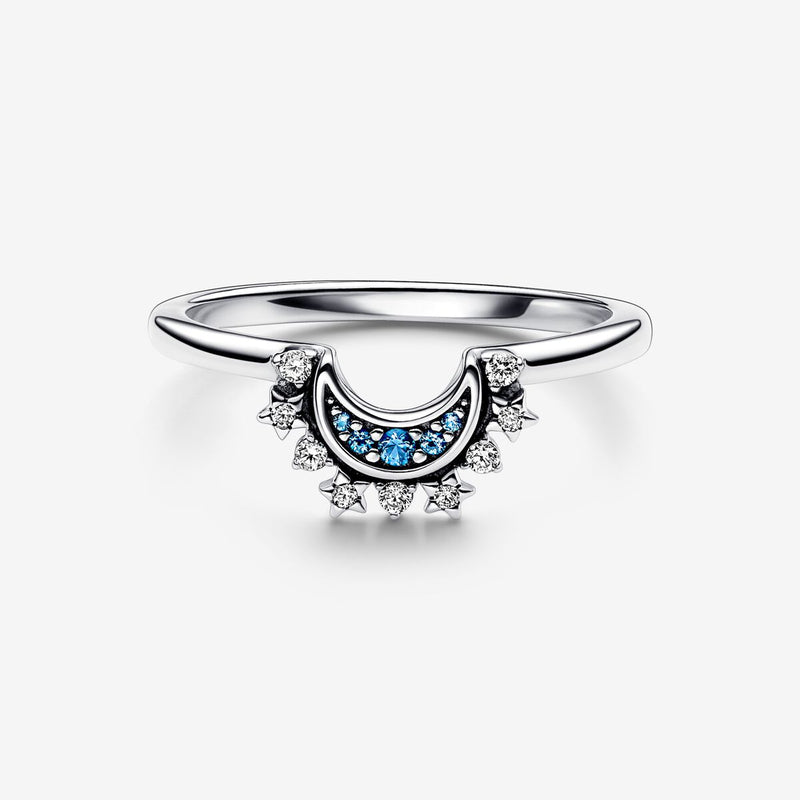 Anello Luna Pietre Blu - Gioielleria Fondente