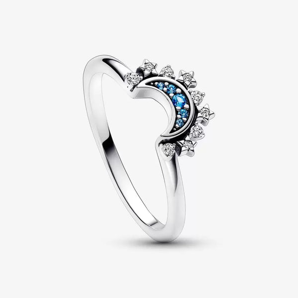 Anello Luna Pietre Blu - Gioielleria Fondente
