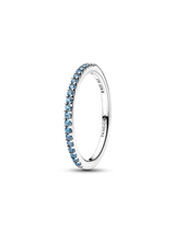 Anello Pavè Fascia Sottile Azzurro