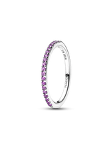 Anello Pavè Fascia Sottile Viola
