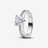 Anello Doppia Fascia con Cuore