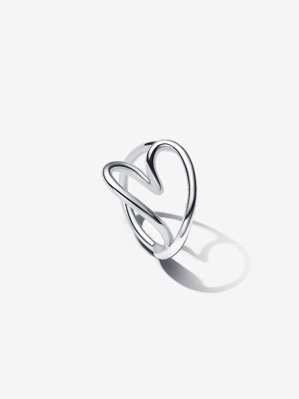 Anello Cuore Linea Sinuosa