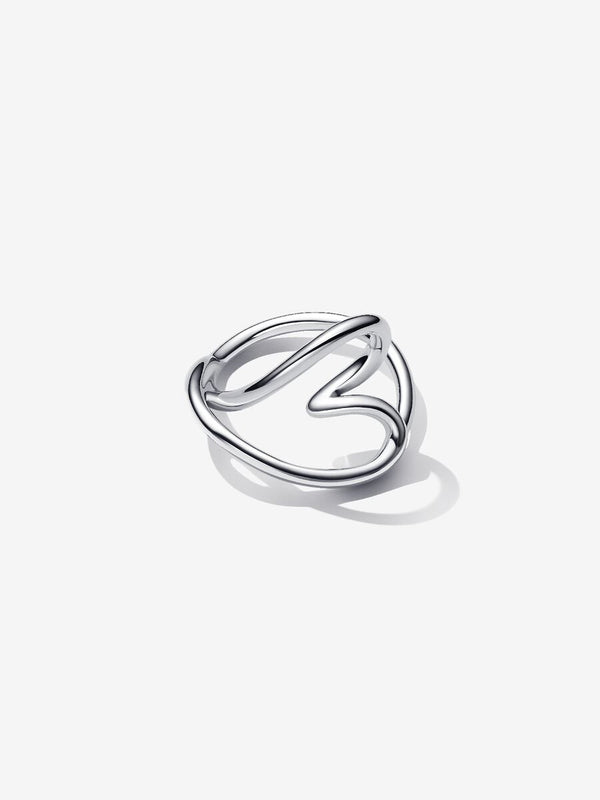 Anello Cuore Linea Sinuosa