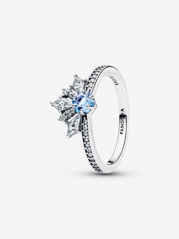 Principesse Disney, Frozen, Elsa, Anello Tiara Argento Sterling 925
