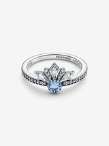 Principesse Disney, Frozen, Elsa, Anello Tiara Argento Sterling 925