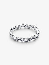 Anello Luna Crescente Luminosa Argento Sterling 925