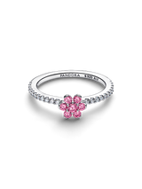 Anello Fiore Luminoso Rosa