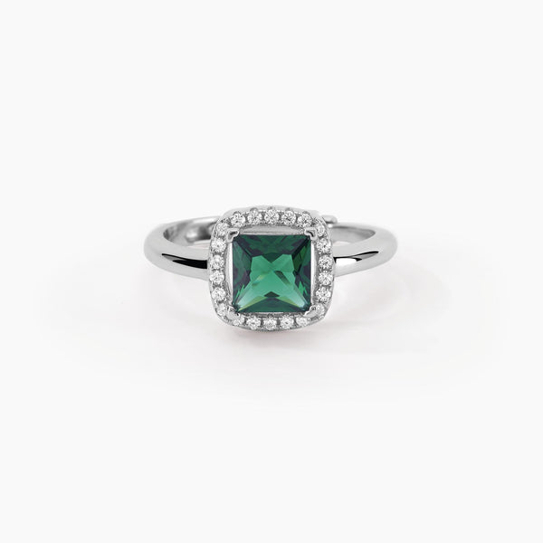 Anello con smeraldo sintetico COOL OR RÉTRO? - Gioielleria Fondente