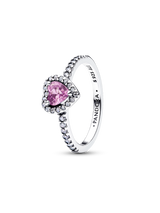 Anello Cuore in Rilievo Viola