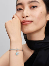 Charm Pendente Fiore di ciliegio blu