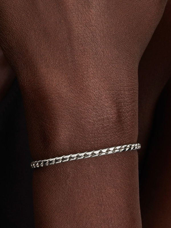 Bracciale Maglia Spiga con Chiusura a Sfera