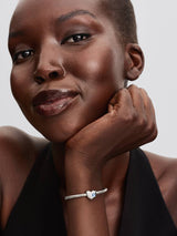 Charm Cuore con Pietra Azzurra Marzo da incidere