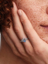 Principesse Disney, Frozen, Elsa, Anello Tiara Argento Sterling 925