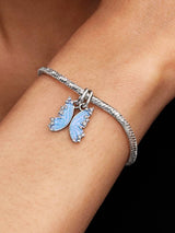 Bracciale maglia snake sfaccettata con chiusura a cuore