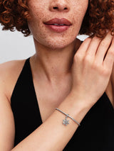 Charm pendente doppio Fiocco di neve opalescente Argento Sterling 925