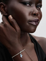 Charm Pendente Farfalla e Chiave "Unlock Tomorrow" Argento Sterling 925