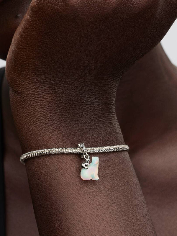 Charm Pendente Orso Polare Mamma e Cucciolo Argento Sterling 925
