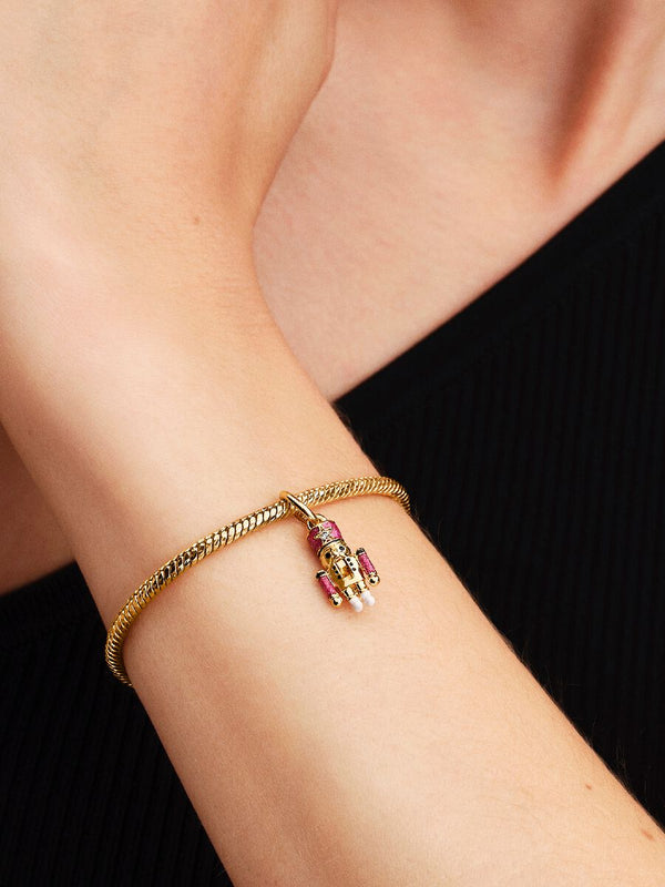 Charm Pendente Schiaccianoci Placcatura in Oro 14k