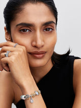 Charm Pendente Doppio Infinito Opalescente Argento Sterling 925