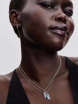 Charm Pendente Ali di Farfalla Divisibile Argento Sterling 925