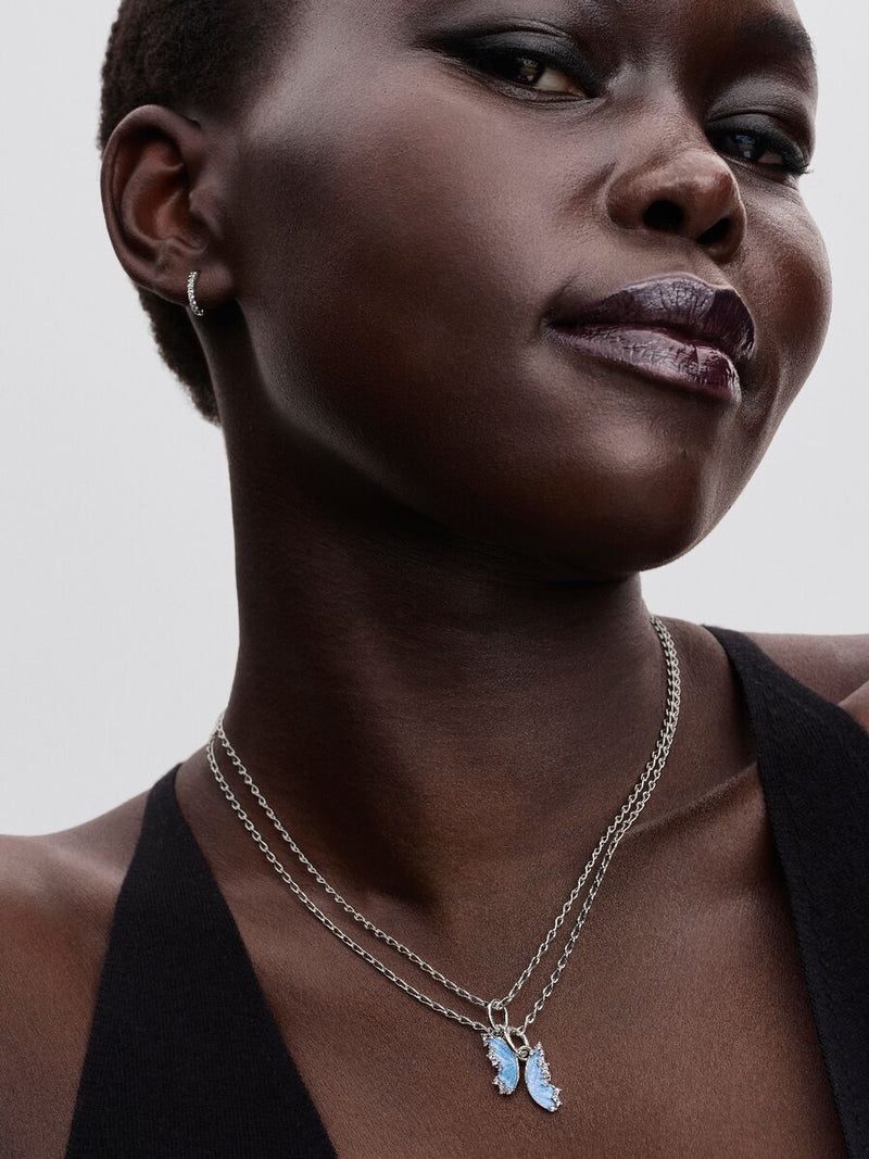 Charm Pendente Ali di Farfalla Divisibile Argento Sterling 925