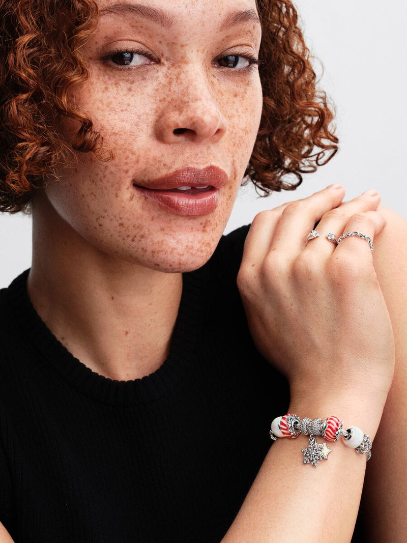 Charm Openwork Fiocco di Neve Argento Sterling 925