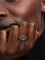 Anello Cuore Piccolo Linea Sinuosa