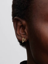 Orecchini Cuore Linea Sinuosa