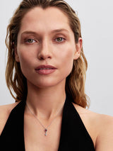 Collana Chiave con Cuore Rosso