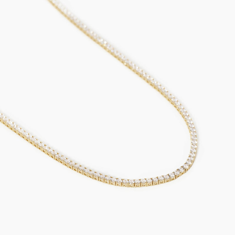 Girocollo tennis dorato con zirconi bianchi TENNIS CLUB