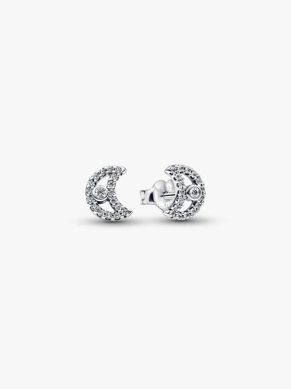 Orecchini a lobo Luna luminosa Argento Sterling 925