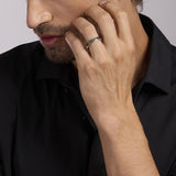 Anello pavè nero MONTECARLO - Gioielleria Fondente