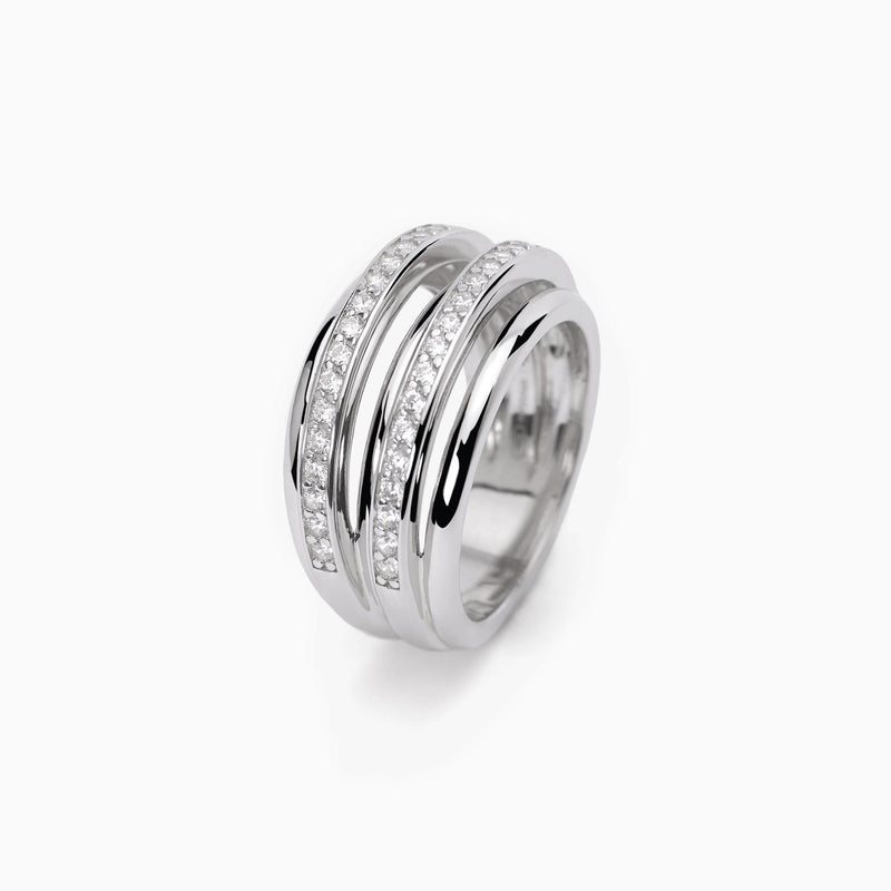 Anello a doppia fascia KIM - Gioielleria Fondente