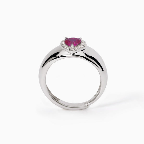 Anello con rubino sintetico - Gioielleria Fondente