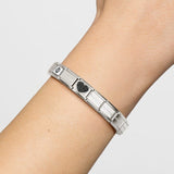 Link Composable® Classic Cuore pietre nere