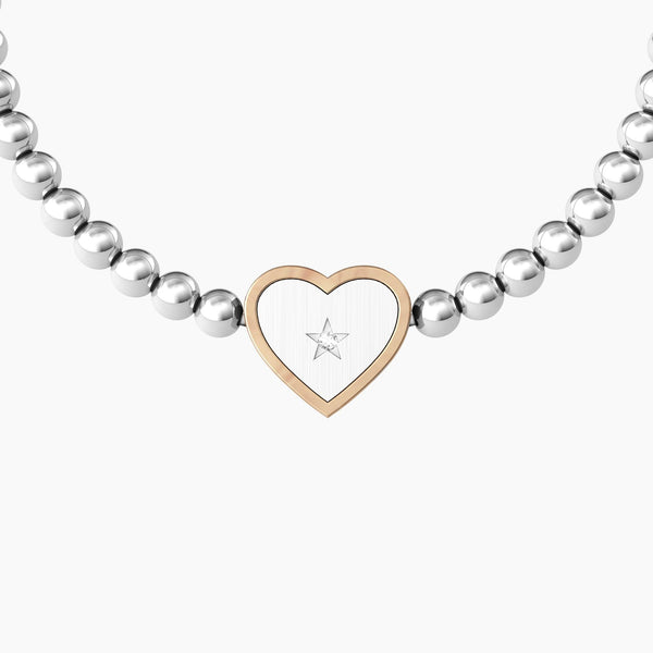 Coppia di bracciali con elastico e frase love is us LUI & LEI | LOVE IS US - Gioielleria Fondente