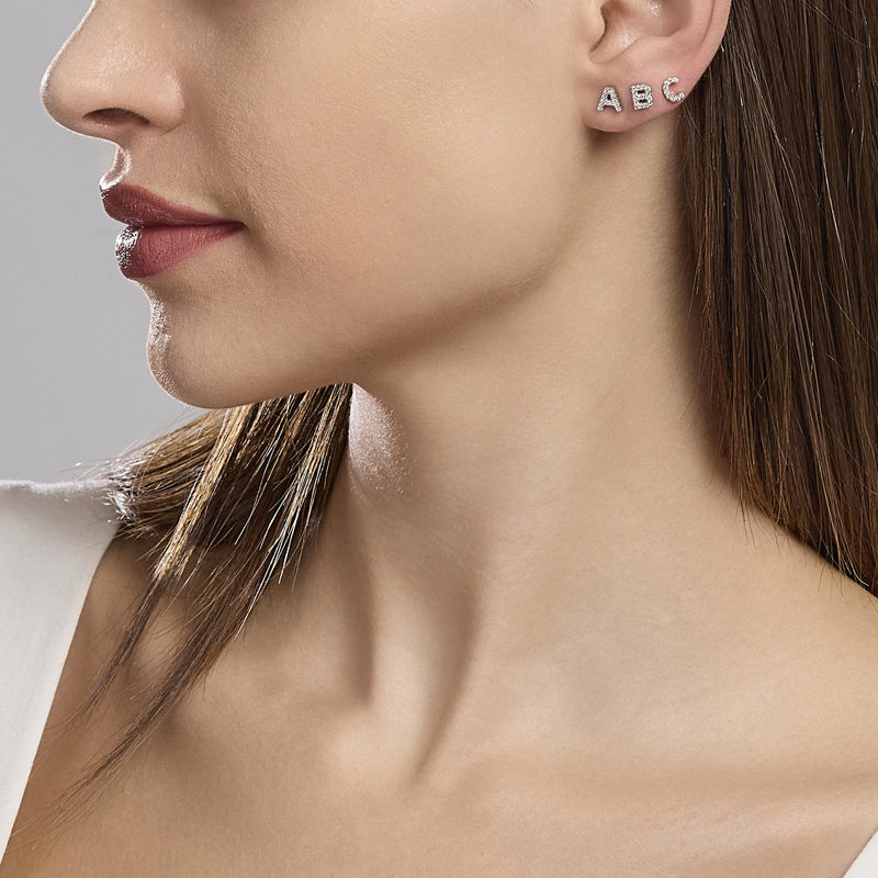 Mono orecchino Cool lettera A - Gioielleria Fondente