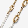 Collana Maglia Link Slim con Perle d’Acqua Dolce Coltivate Pandora ME