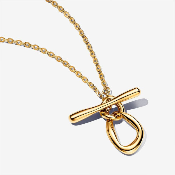 Collana Chiusura a T Linea Sinuosa