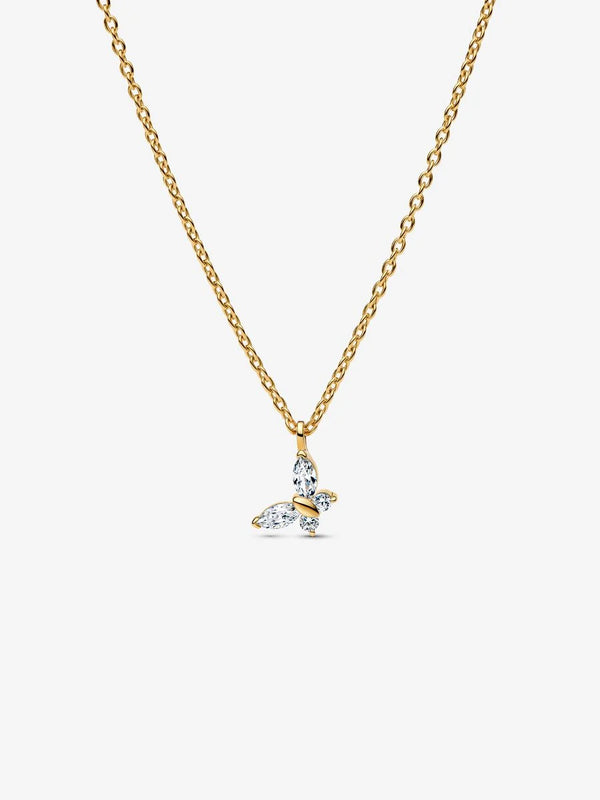Collana con pendente Farfalla Placcatura in Oro 14k