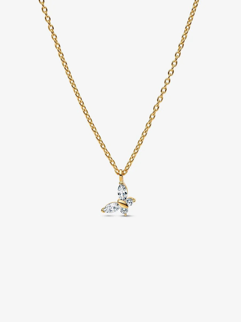 Collana con pendente Farfalla Placcatura in Oro 14k