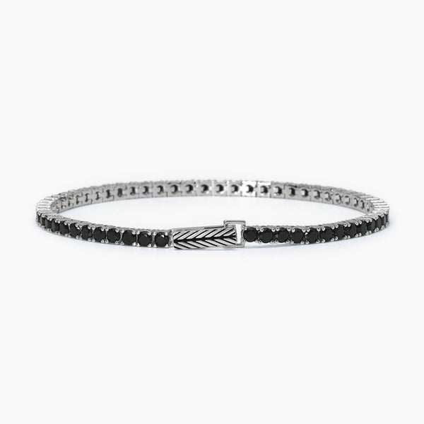 Bracciale tennis nero TENNIS CLUB - Gioielleria Fondente